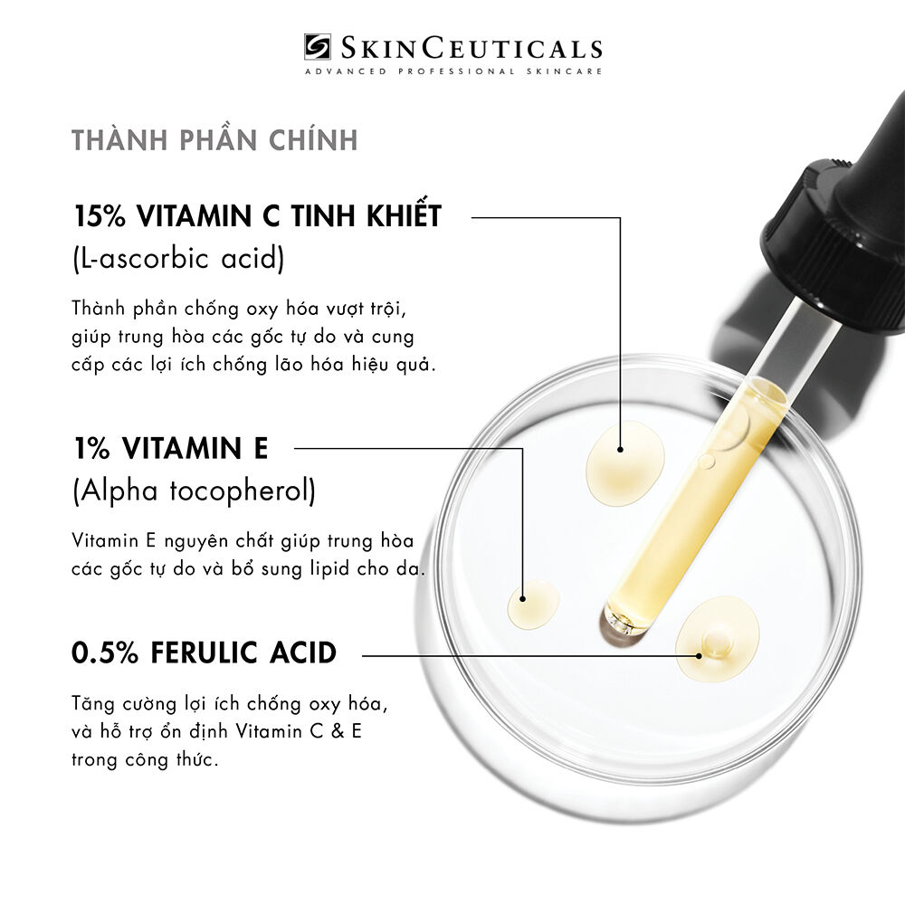 Serum C E Ferulic® với 15% Axit L-Ascorbic