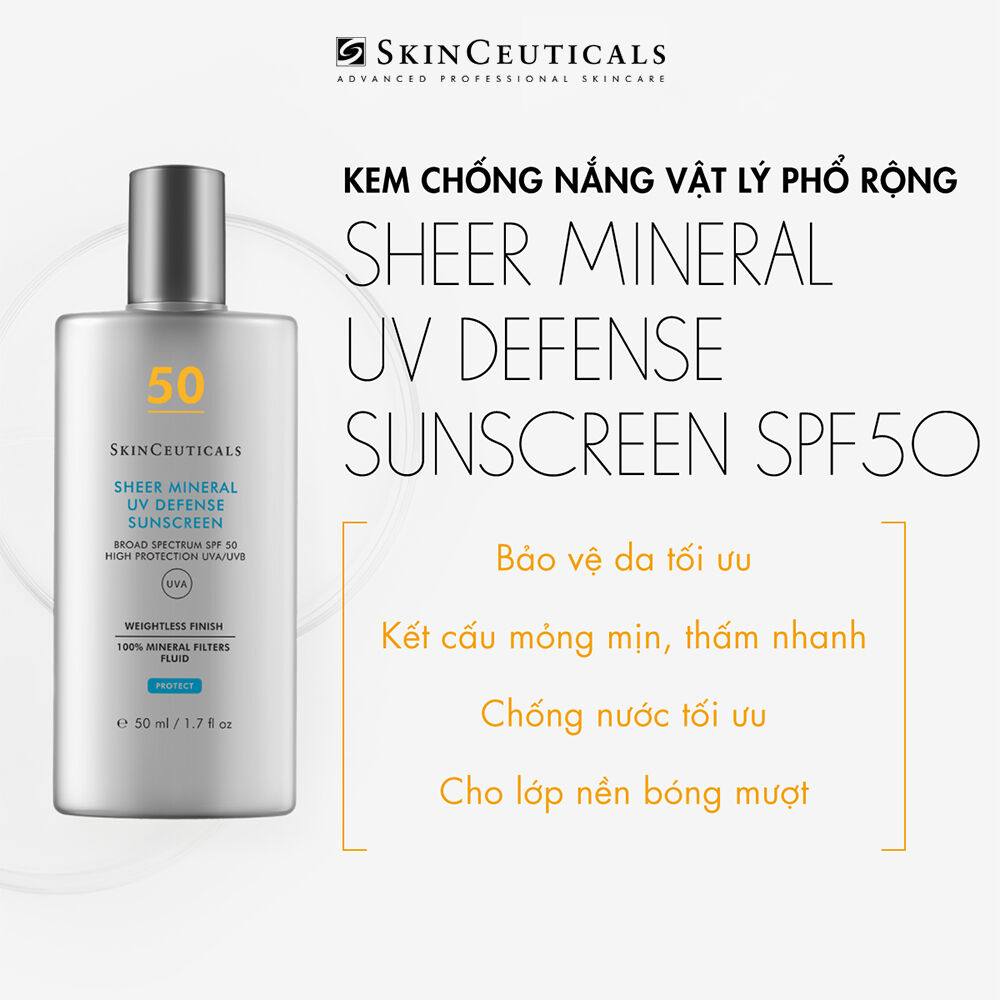 Kem chống nắng mỏng nhẹ Sheer Physical UV Defense SPF 50 50ML